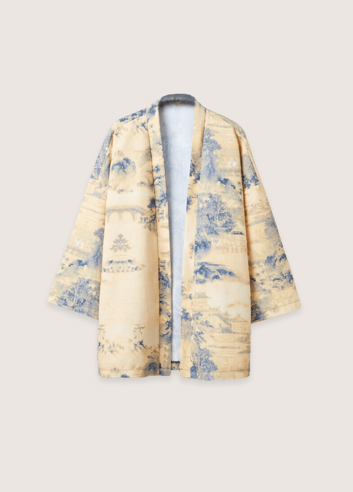 Veste kimono homme viscose jaune