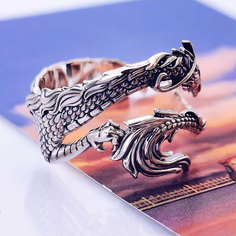 Bague Dragon Vintage de Protection – Anneau Symbolique Unisexe