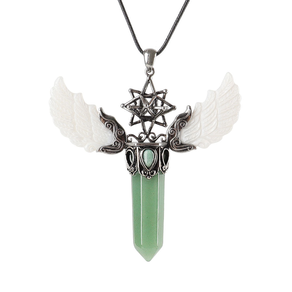 Pendentif Aile Vintage en Cristal Naturel