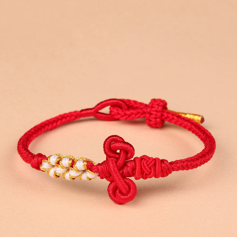 Bracelet Fil Rouge avec Nœud Wenchang (Protection & Sagesse)