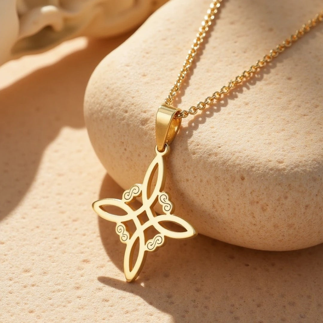 Collier Bouclier Mystique - Noeud de Sorcière