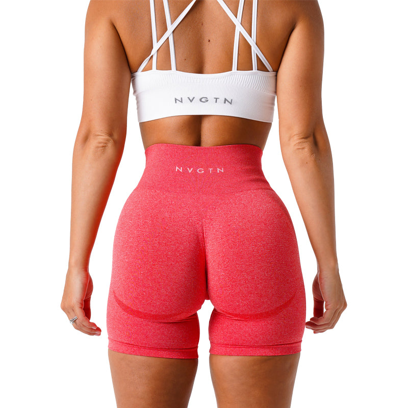 Legging de Yoga Push Up Rouge en Nylon Respirant