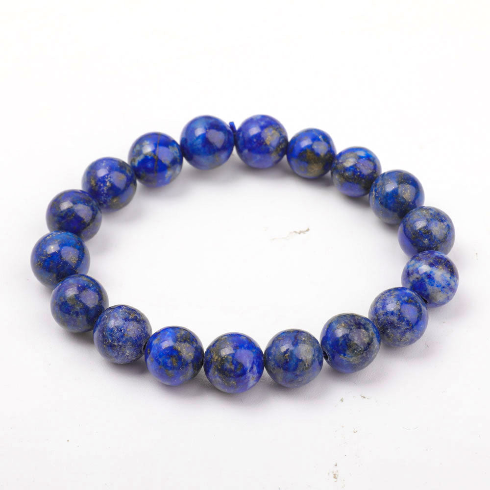 Bracelet en Lapis-Lazuli Naturel – Sagesse & Expression – Perles 10 mm