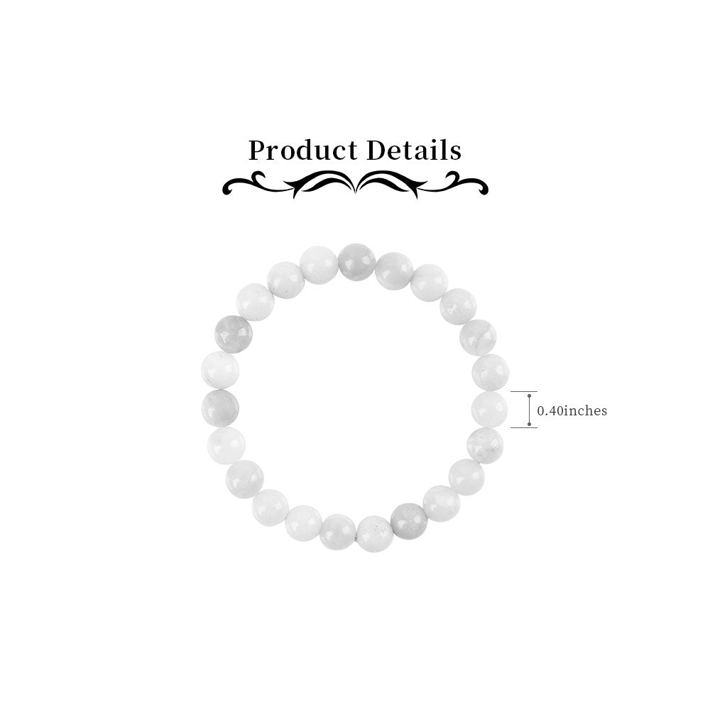 Bracelet en Agate Mousse Naturelle – Harmonie & Ancrage – Perles 10 mm