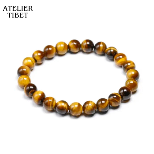 Bracelet Œil-de-Tigre – Perles Naturelles, Style Unisexe
