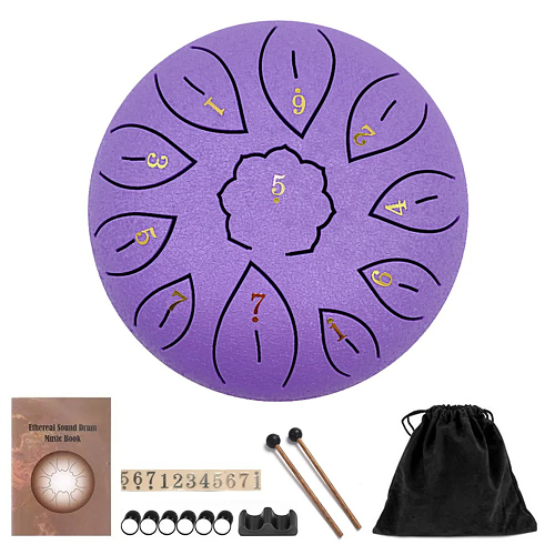 Tongue Drum 11 notes – Ensemble Steel Drum compact & accessible pour méditation et détente