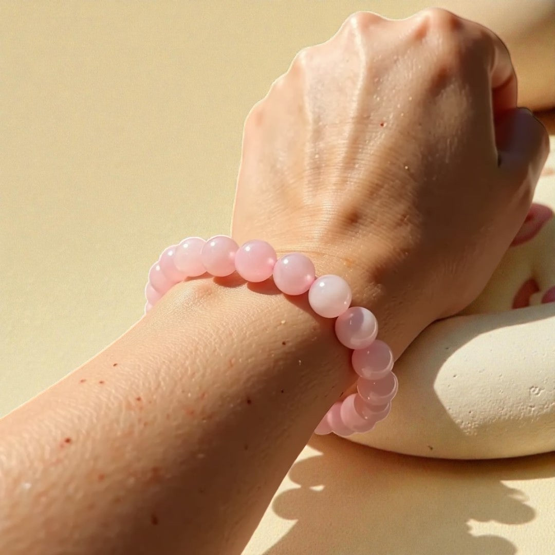 Bracelet Amour Inconditionnel en Quartz Rose