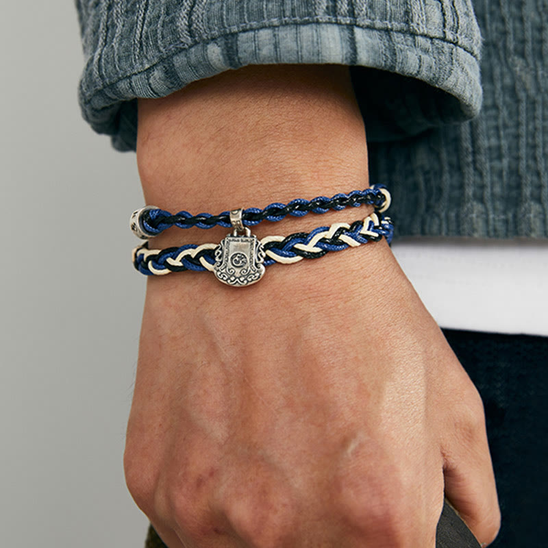 Bracelet Om Mani Padme Hum Argent 925 – Protection & Clarté