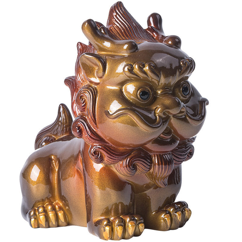 Pierres changeantes de couleur, petite figurine en résine PiXiu pour thé, animal de compagnie, richesse, décoration de la maison