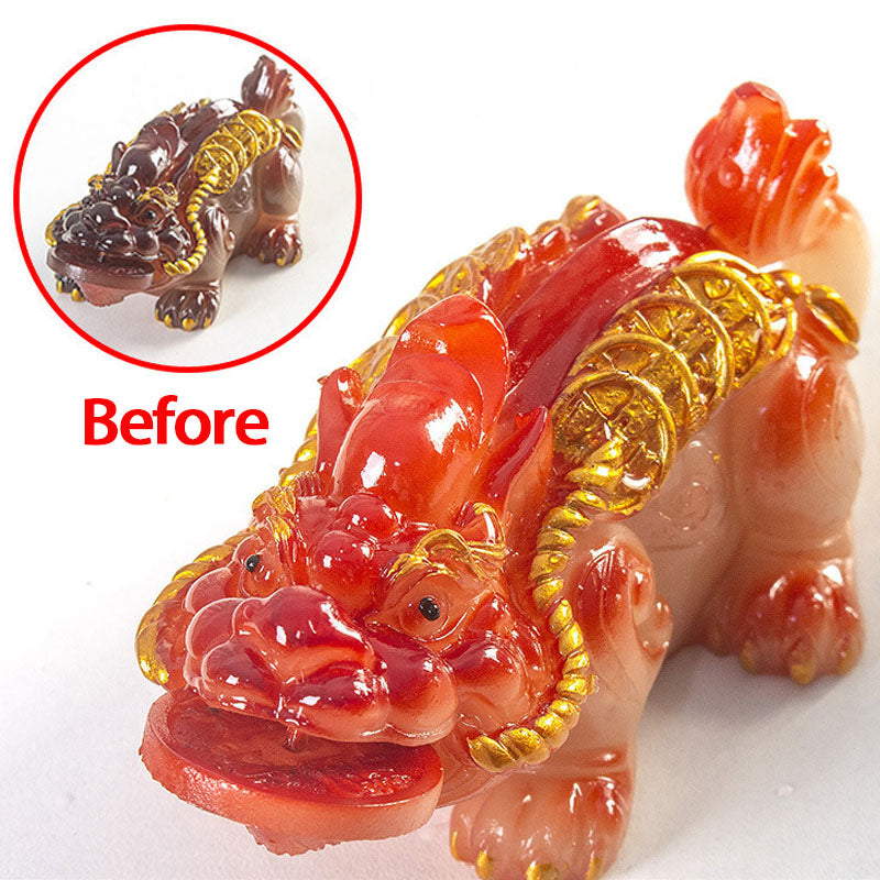 Pierres changeantes de couleur, petites pièces de cuivre PiXiu, résine, thé, animal de compagnie, richesse, décoration de la maison