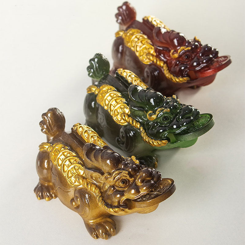 Pierres changeantes de couleur, petites pièces de cuivre PiXiu, résine, thé, animal de compagnie, richesse, décoration de la maison