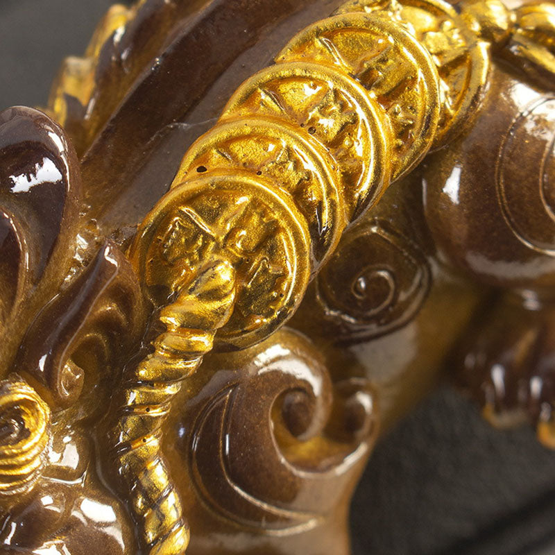 Pierres changeantes de couleur, petites pièces de cuivre PiXiu, résine, thé, animal de compagnie, richesse, décoration de la maison