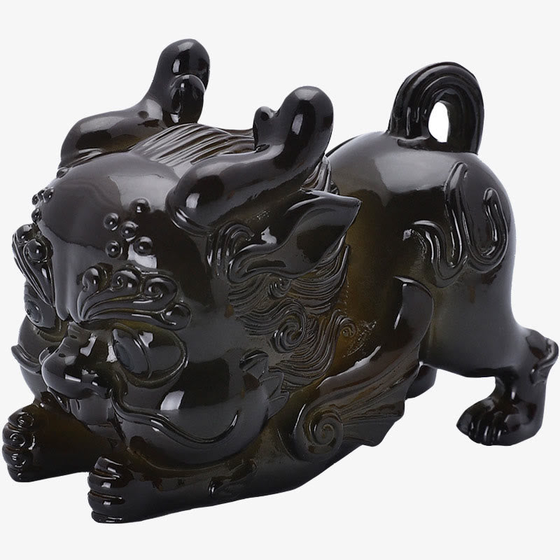 changeantes de couleur petit lingot de PiXiu résine thé animal de compagnie richesse maison figurine décoration
