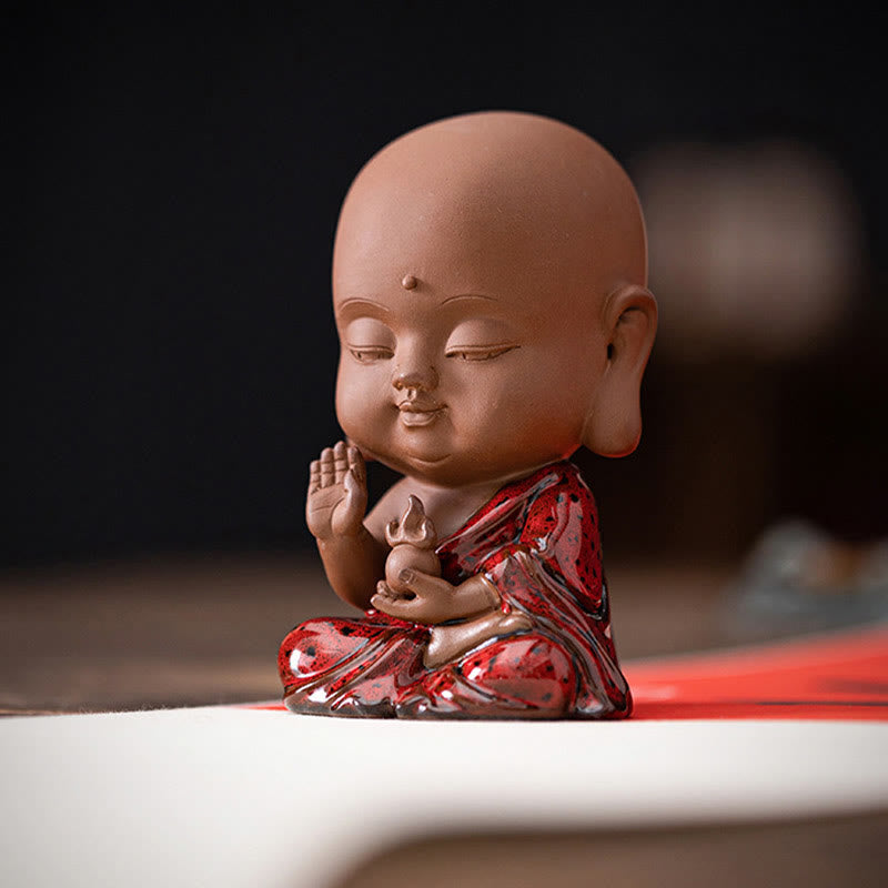 Mini Gautama bouddha Sakyamuni Kwan Yin Avalokitesvara Ksitigarbha sérénité décoration de bureau en céramique