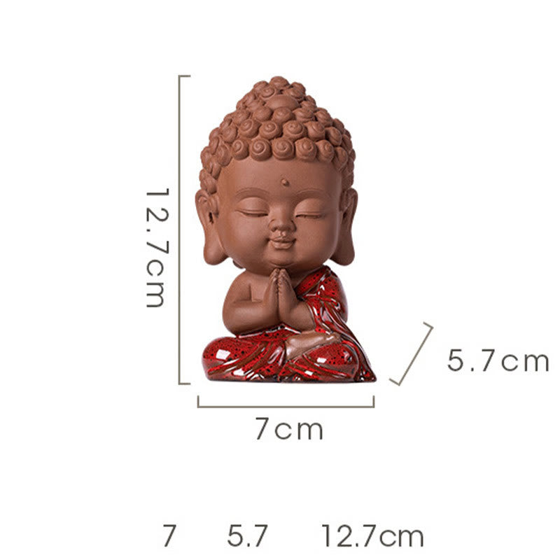 Mini Gautama bouddha Sakyamuni Kwan Yin Avalokitesvara Ksitigarbha sérénité décoration de bureau en céramique