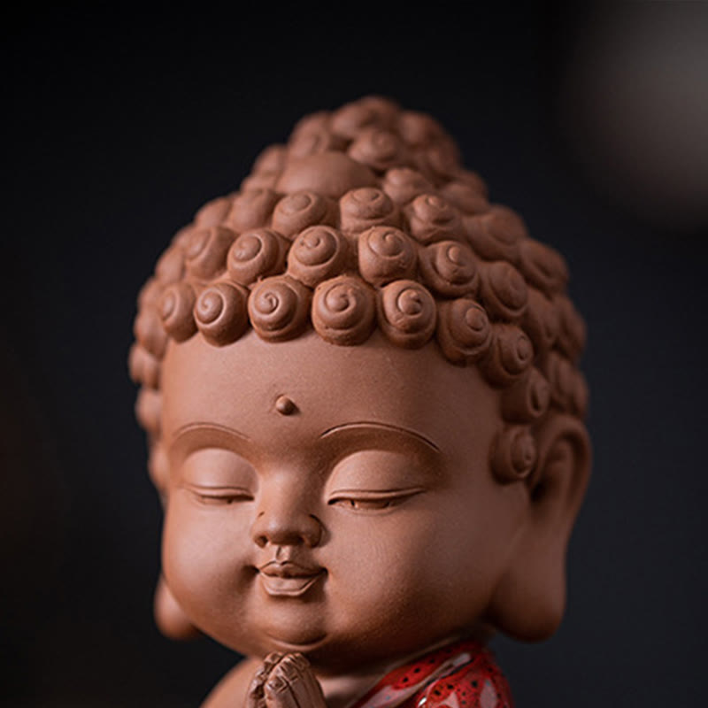 Mini Gautama bouddha Sakyamuni Kwan Yin Avalokitesvara Ksitigarbha sérénité décoration de bureau en céramique