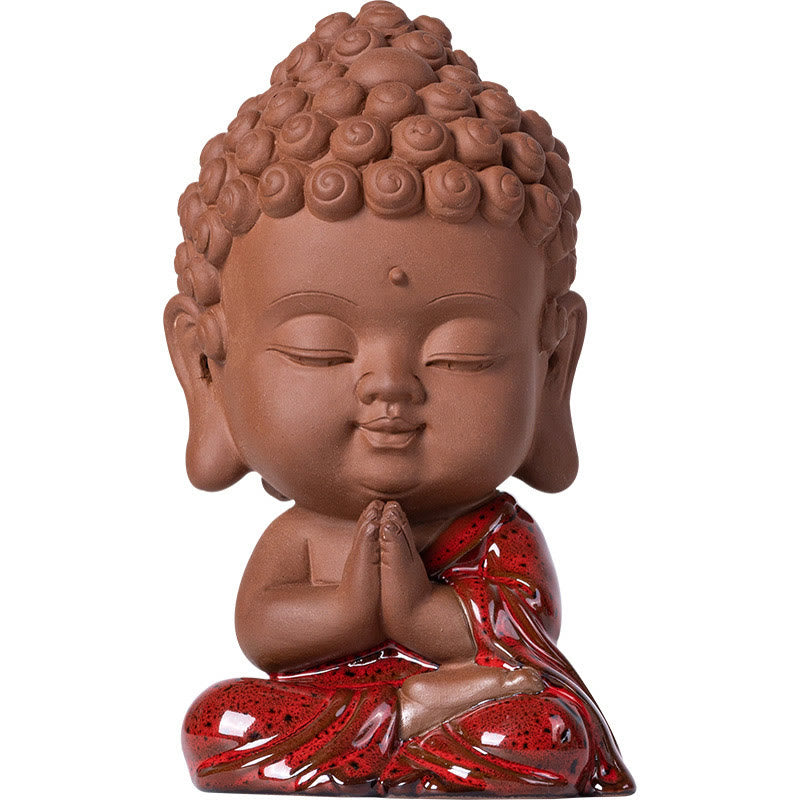 Mini Gautama bouddha Sakyamuni Kwan Yin Avalokitesvara Ksitigarbha sérénité décoration de bureau en céramique