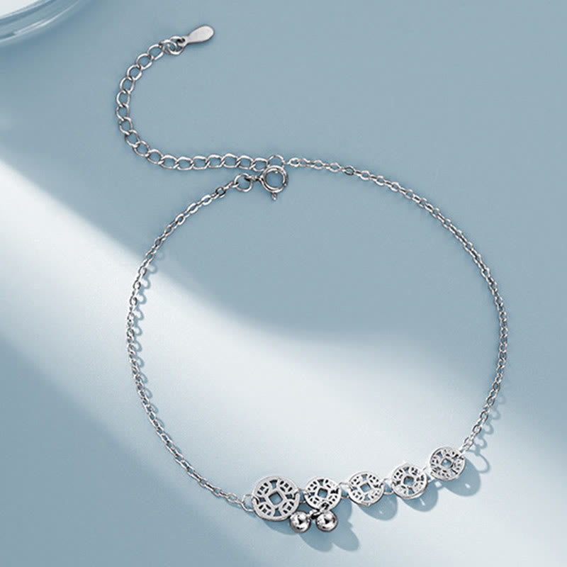Chevillère Argent 925 et Pièces Cuivre Symboliques