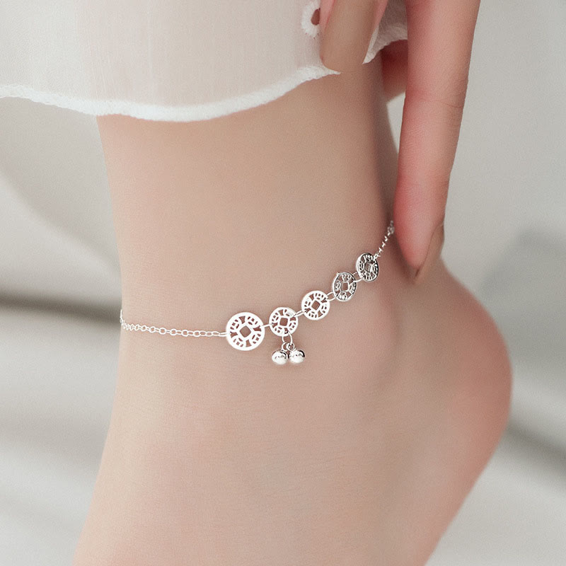 Chevillère Argent 925 et Pièces Cuivre Symboliques