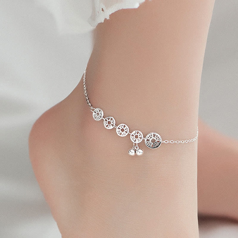 Chevillère Argent 925 et Pièces Cuivre Symboliques