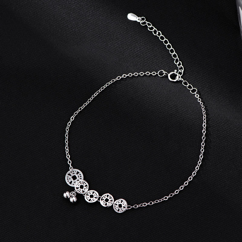 Chevillère Argent 925 et Pièces Cuivre Symboliques