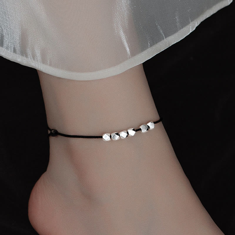 Chevillère Spirituelle Argent 925 et Corde Tressée