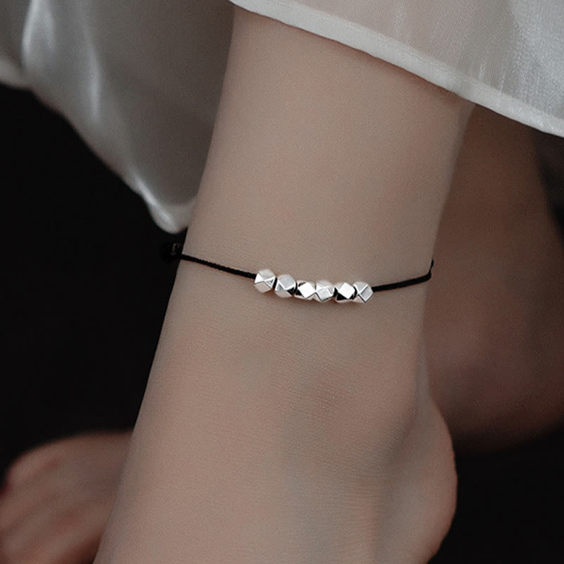 Chevillère Spirituelle Argent 925 et Corde Tressée