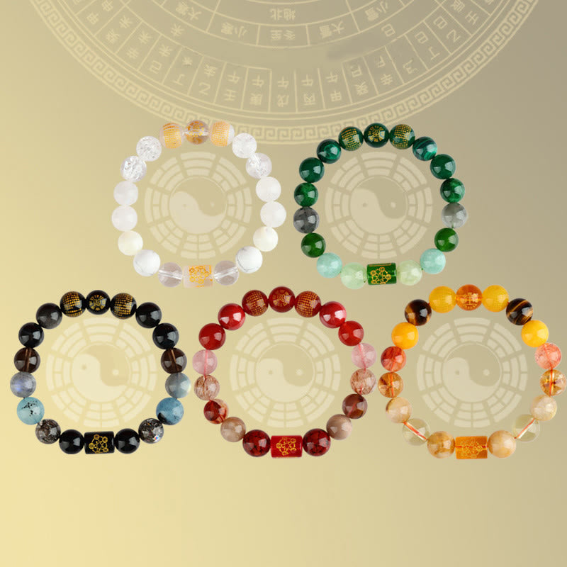 Bracelet Agate des Cinq Éléments – Harmonie & Équilibre – Perles 8 mm