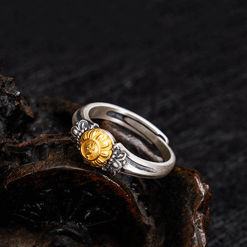 Bague Tara Argent 925 Plaqué Or Ajustable