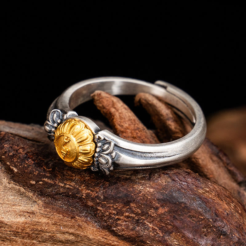 Bague Tara Argent 925 Plaqué Or Ajustable