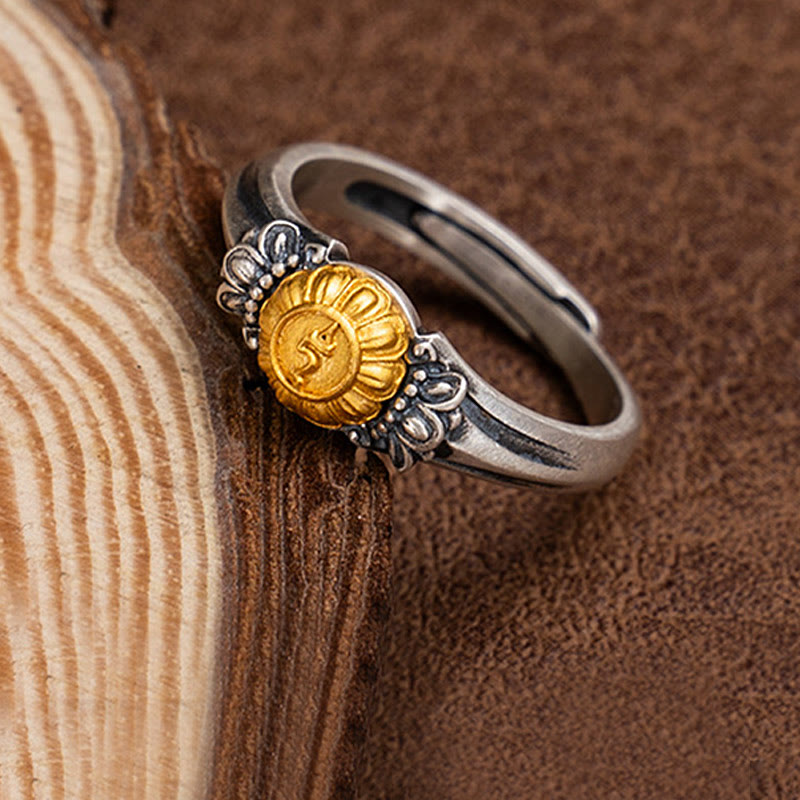 Bague Tara Argent 925 Plaqué Or Ajustable