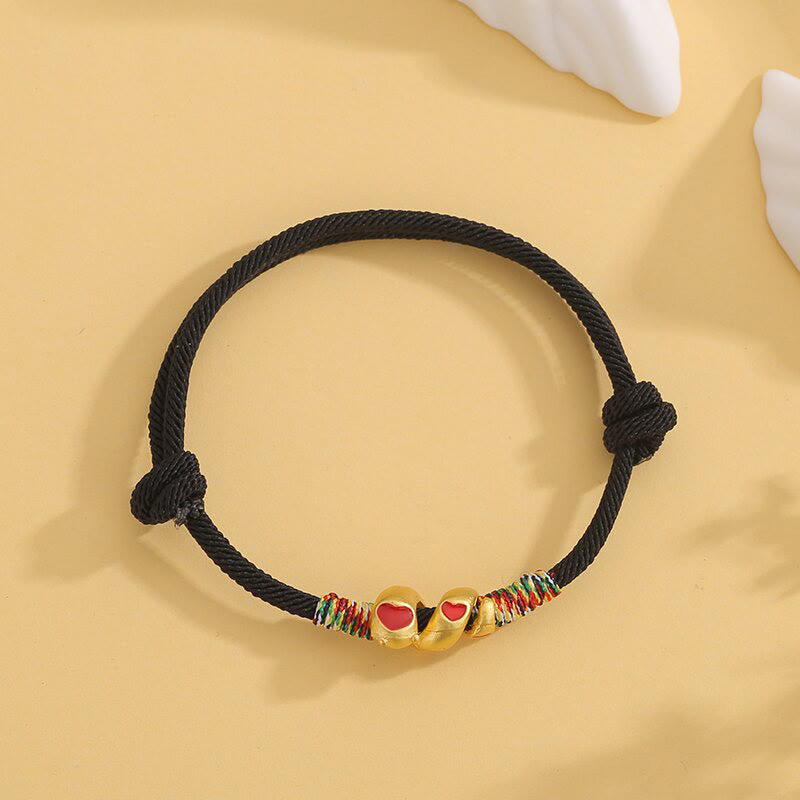 Bracelet de Protection Fil Rouge avec Breloque Serpent en Alliage de Cuivre (Ajustable)