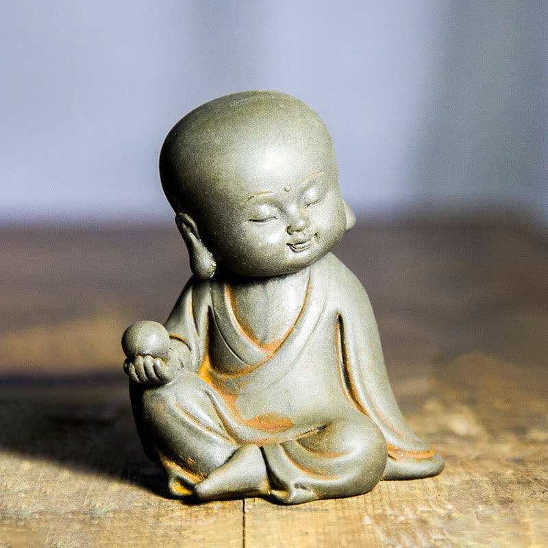 Pierres faites à la main, Ksitigarbha Kwan Yin Guanyin Avalokitesvara Tathagata, poudre de fer rouille, Statue en résine moulée, décoration de la maison