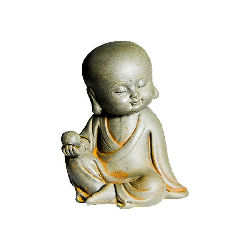 Pierres faites à la main, Ksitigarbha Kwan Yin Guanyin Avalokitesvara Tathagata, poudre de fer rouille, Statue en résine moulée, décoration de la maison