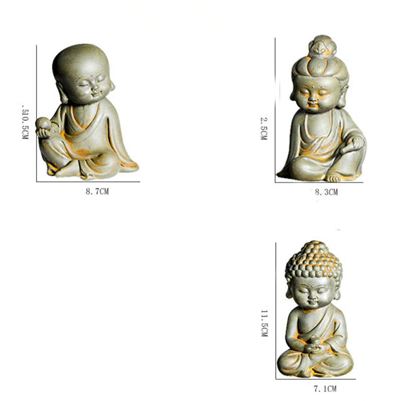 Pierres faites à la main, Ksitigarbha Kwan Yin Guanyin Avalokitesvara Tathagata, poudre de fer rouille, Statue en résine moulée, décoration de la maison
