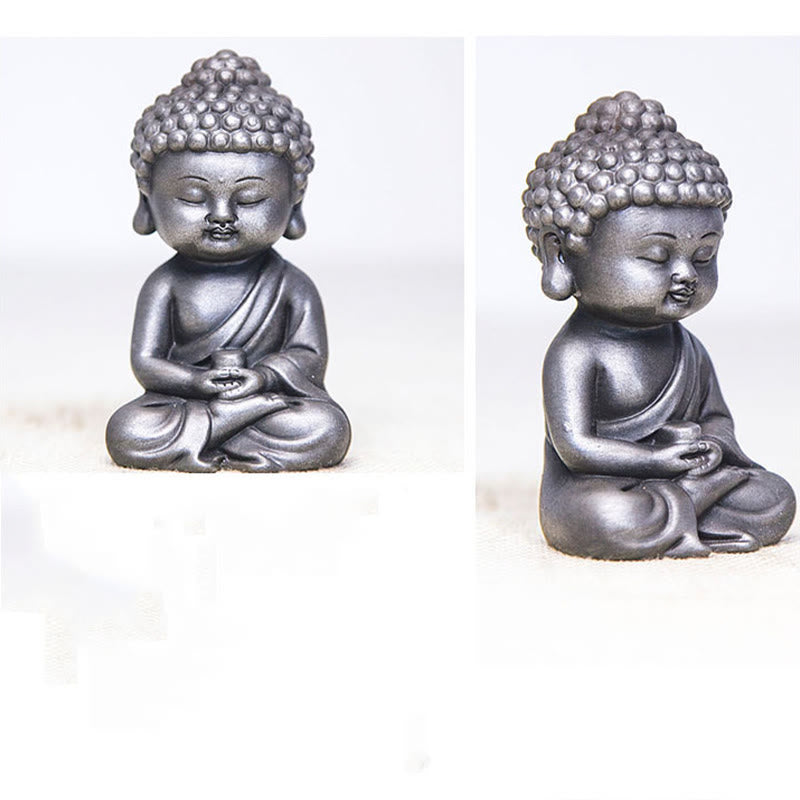 Pierres faites à la main, Ksitigarbha Kwan Yin Guanyin Avalokitesvara Tathagata, poudre de fer rouille, Statue en résine moulée, décoration de la maison