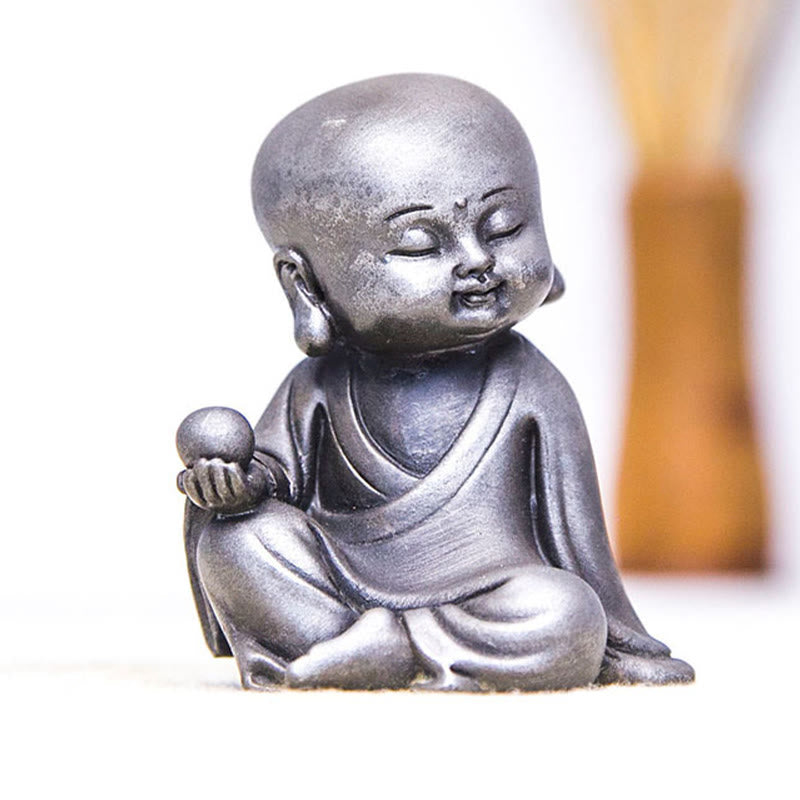 Pierres faites à la main, Ksitigarbha Kwan Yin Guanyin Avalokitesvara Tathagata, poudre de fer rouille, Statue en résine moulée, décoration de la maison