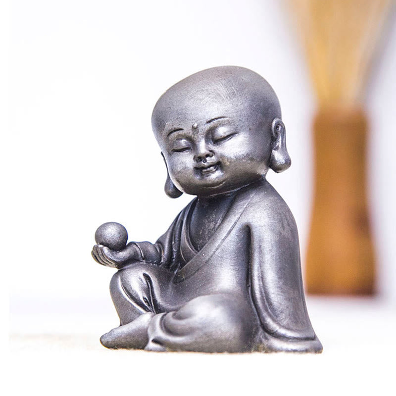 Pierres faites à la main, Ksitigarbha Kwan Yin Guanyin Avalokitesvara Tathagata, poudre de fer rouille, Statue en résine moulée, décoration de la maison