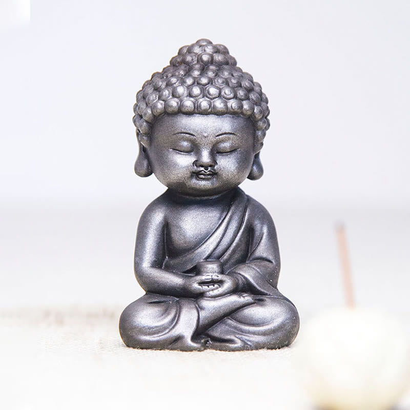 Pierres faites à la main, Ksitigarbha Kwan Yin Guanyin Avalokitesvara Tathagata, poudre de fer rouille, Statue en résine moulée, décoration de la maison