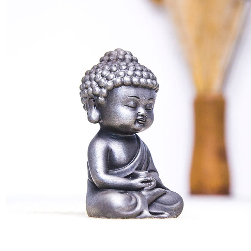 Pierres faites à la main, Ksitigarbha Kwan Yin Guanyin Avalokitesvara Tathagata, poudre de fer rouille, Statue en résine moulée, décoration de la maison
