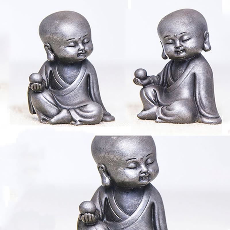Pierres faites à la main, Ksitigarbha Kwan Yin Guanyin Avalokitesvara Tathagata, poudre de fer rouille, Statue en résine moulée, décoration de la maison
