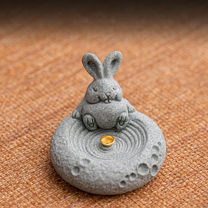 Brûleur d'encens de guérison du zodiaque chinois en Buddha Stones Décoration de bureau