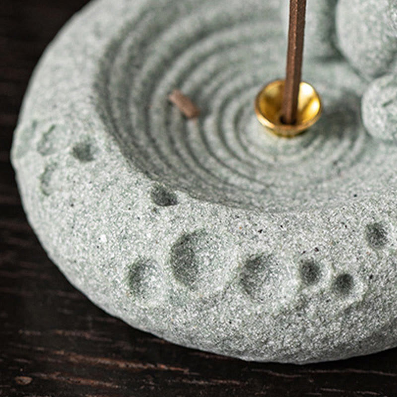 Brûleur d'encens de guérison du zodiaque chinois en Buddha Stones Décoration de bureau