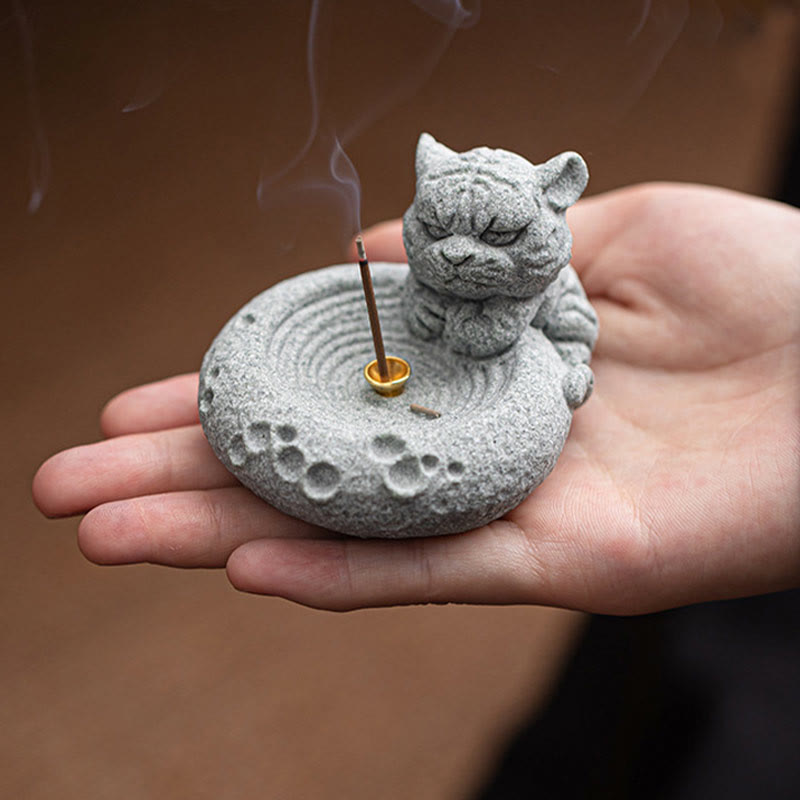 Brûleur d'encens de guérison du zodiaque chinois en Buddha Stones Décoration de bureau