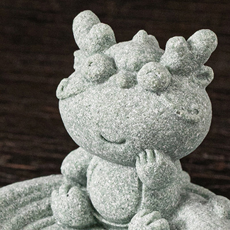Brûleur d'encens de guérison du zodiaque chinois en Buddha Stones Décoration de bureau