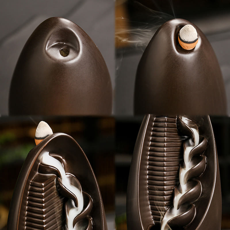 Brûleur d’Encens Main de Bouddha Céramique – Artisanat & Fumée à Reflux