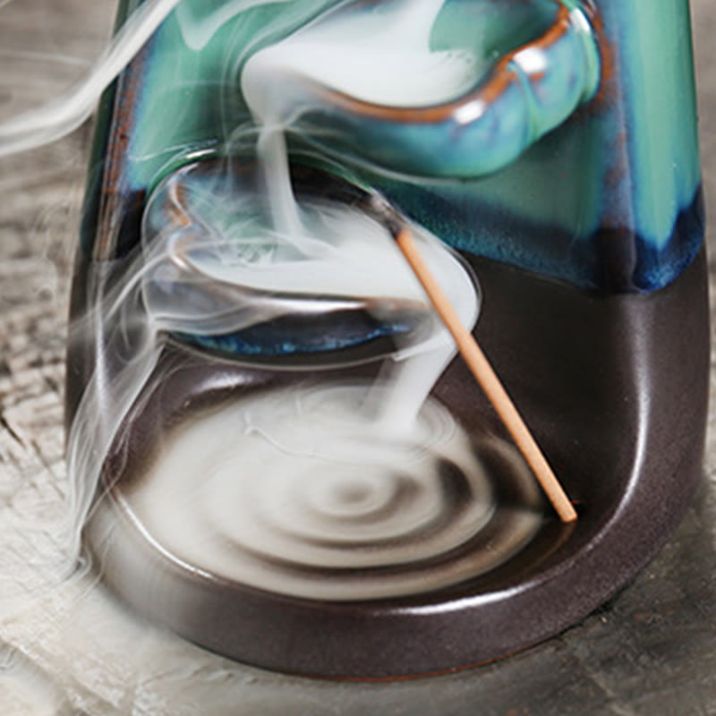 Porte-Encens à Reflux Couple d’Amoureux en Céramique 7,3 cm