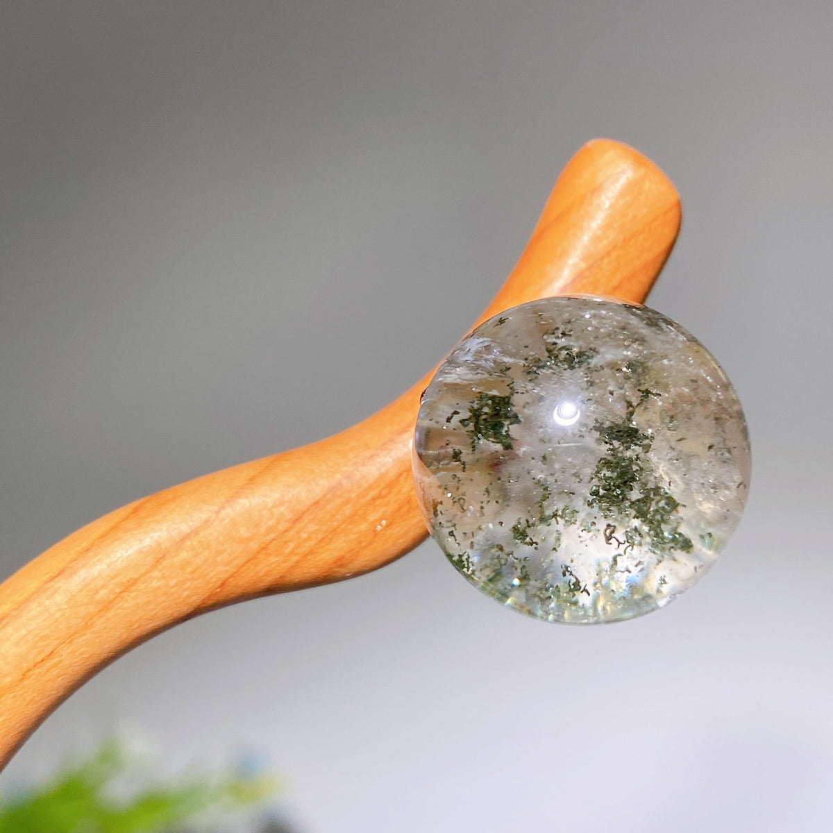 Pic à Cheveux Quartz Rutile ou Quartz Jardin 18cm