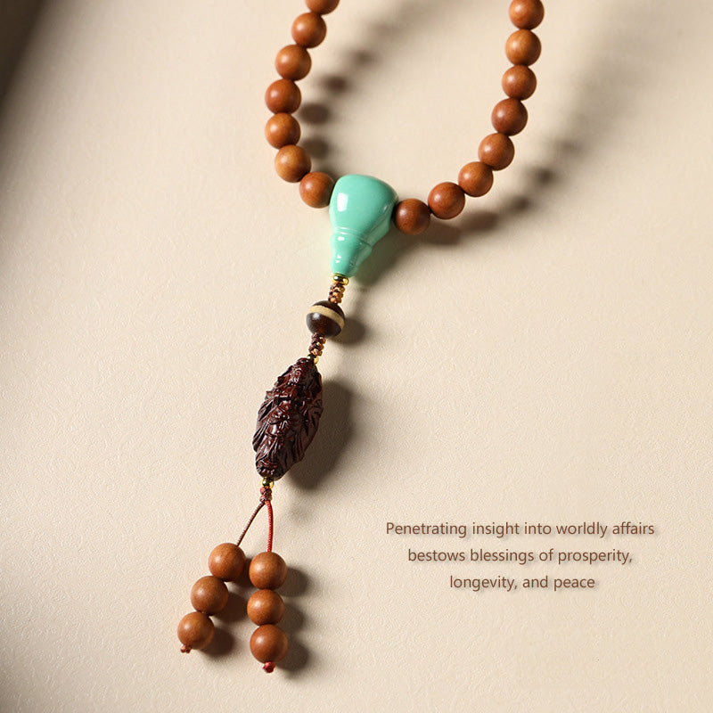 Bracelet Guanyin en Bois de Santal – Bois Précieux & Graines de Bodhi