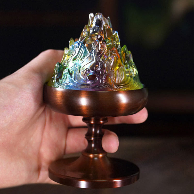 Brûleur d’Encens Montagne Cristal Liuli – Méditation & Énergie Apaisante